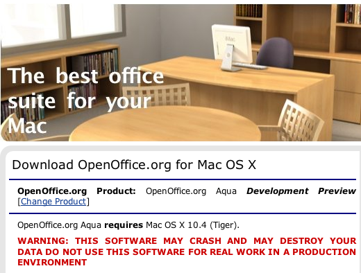 OpenOffice for Aqua